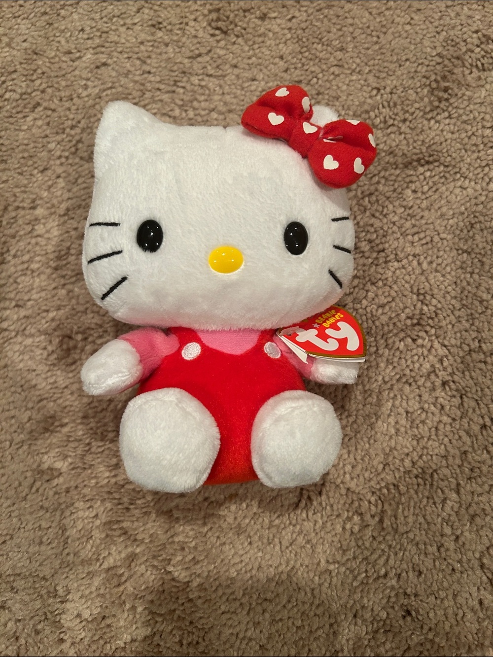 Ty Hello Kitty White Red Pink Plush with Bow